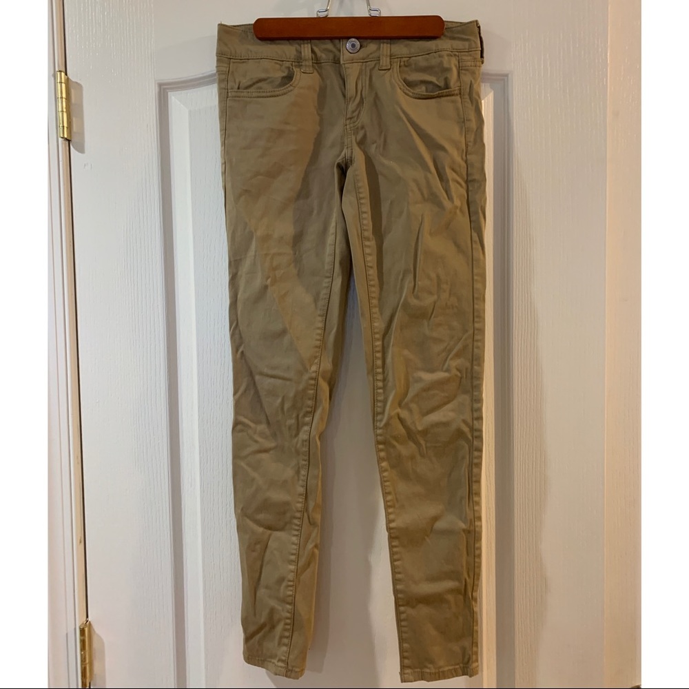 Khaki Stretch Jeggings